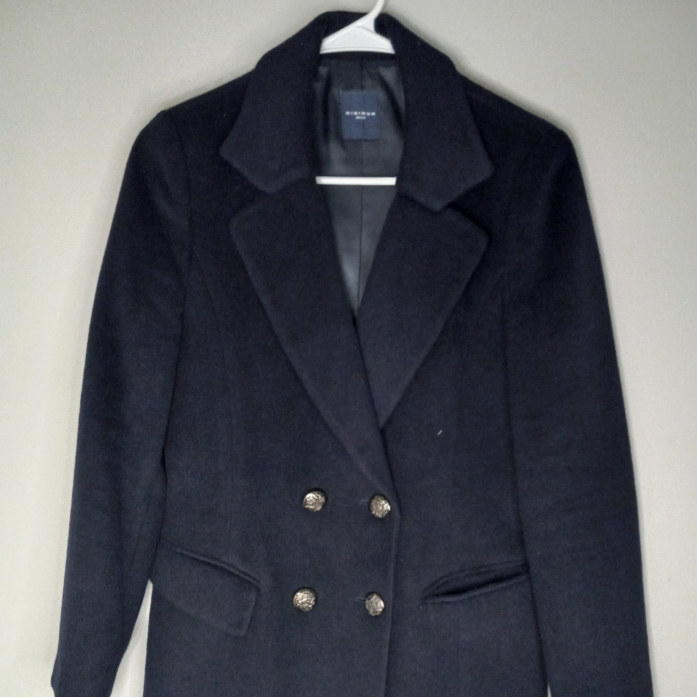 Minimum Reflex Wool-blend Pea Coat - Size Small Women